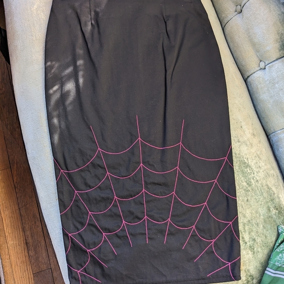 Zombie Kitten spiderweb pencil skirt Xs - Picture 5 of 6